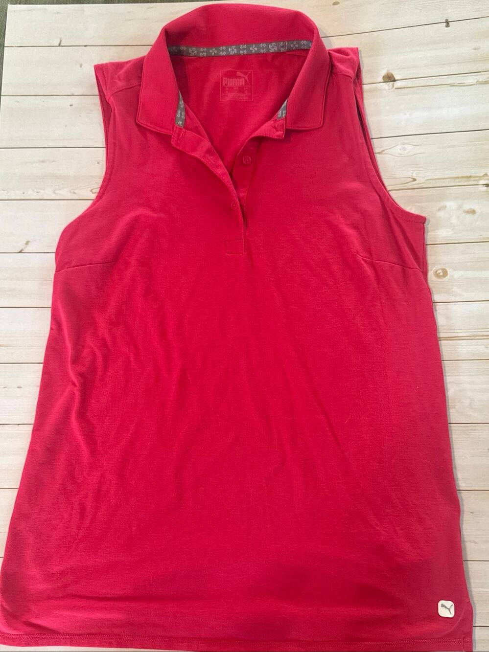 Puma Women's Pink Sleeveless Athletic Golf Polo - Size XS